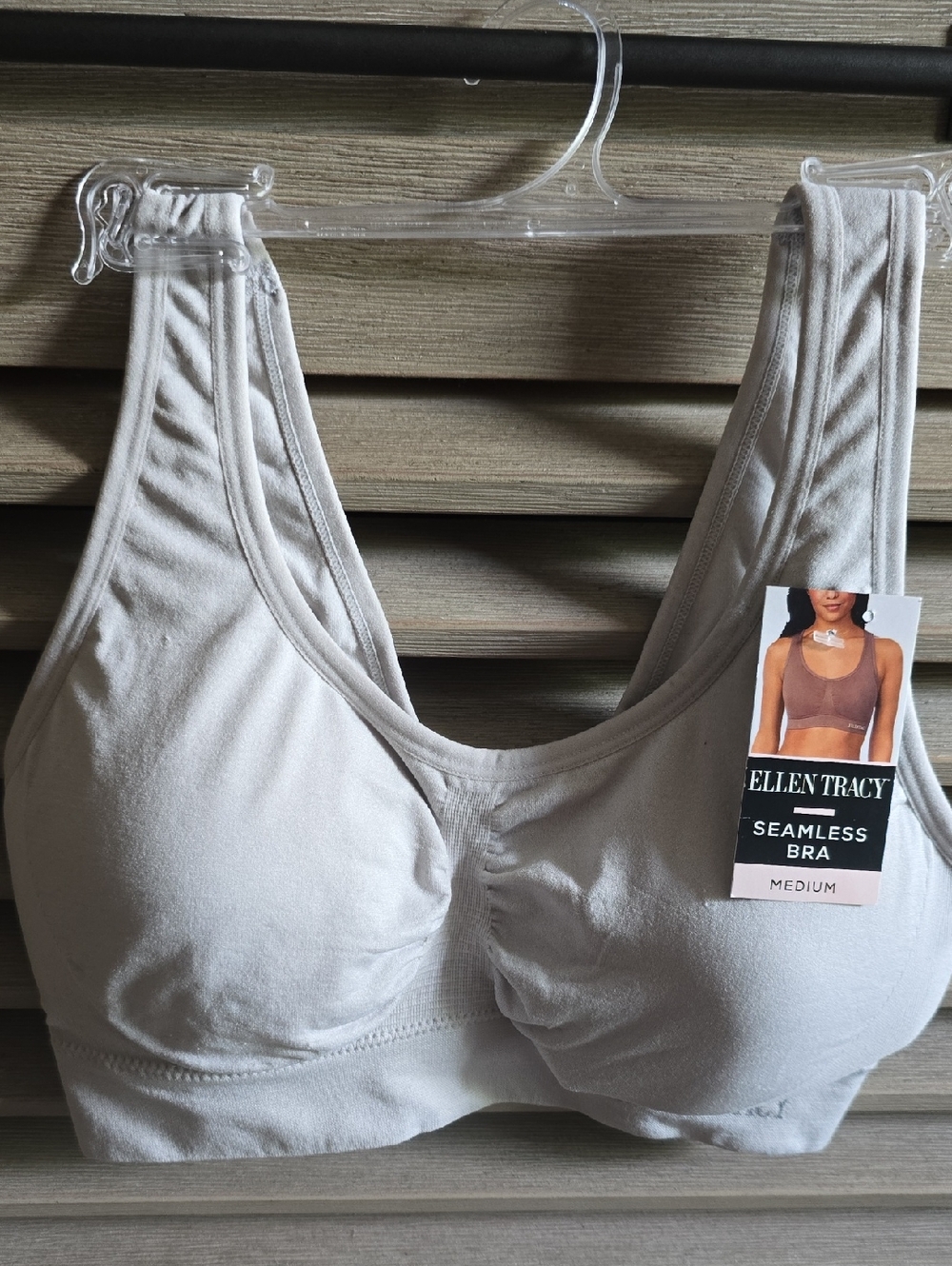Ellen Tracy Seamless Bra in Light Gray